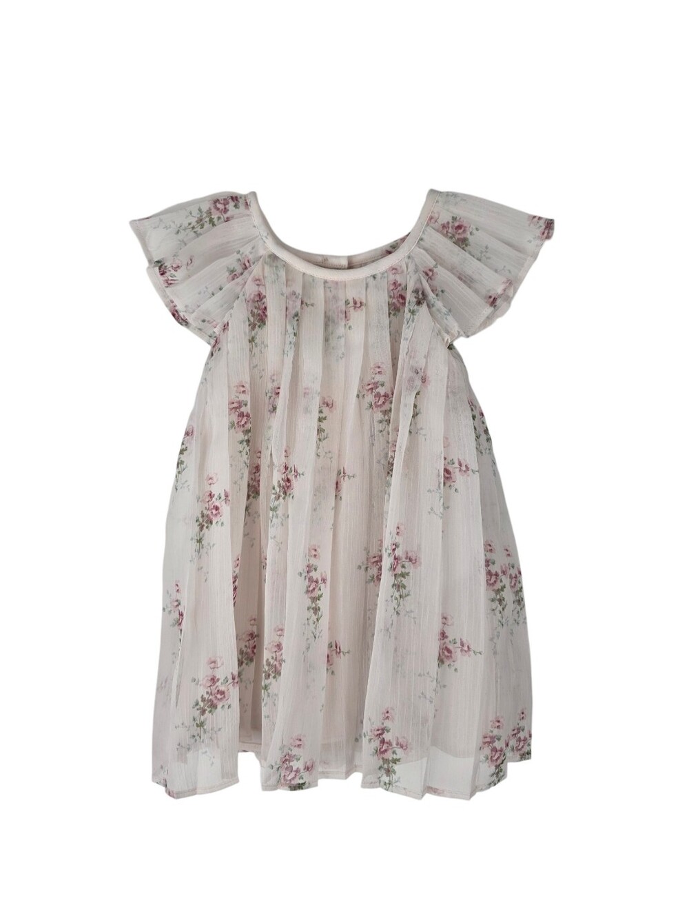 Ralph Lauren Floral Pleated Dress Pink Size 3M